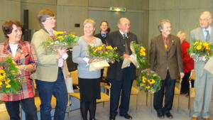 Bild vergrößern: v.l.: Sabine Angele, Amelie von Fallois, Heidi Förster, Joachim Lippmann, Dr. Axel Zander, Dr. Karfriedrich Berg